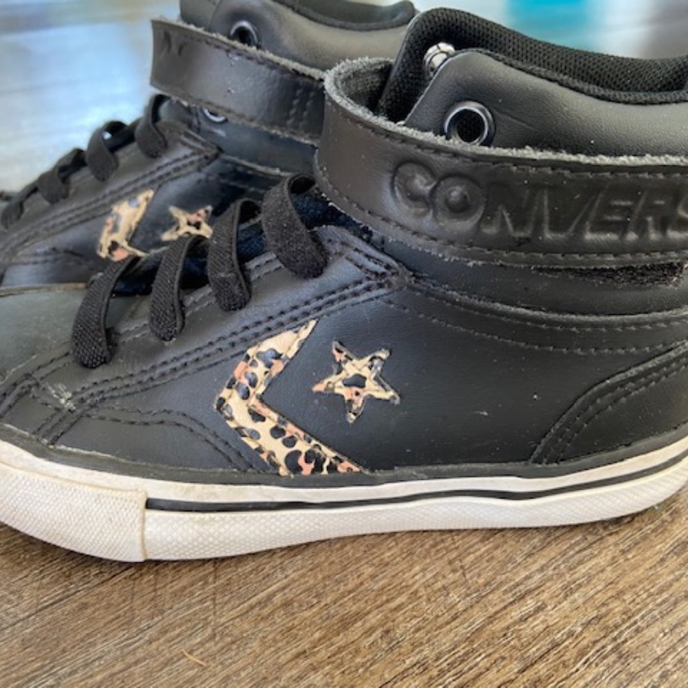 Kids Converse Leather Hightops - Size 12